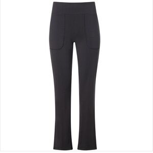 Black Boot-Cut High-Waist Ponte Pants
